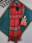 1pc Classic Plaid Scarf, Trendy Boyfriend Scarf, Warm Men Scarf Double-Sided Unisex Gift For Birthday, Autumn/Winter