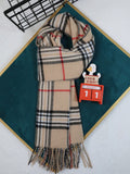 1pc Classic Plaid Scarf, Trendy Boyfriend Scarf, Warm Men Scarf Double-Sided Unisex Gift For Birthday, Autumn/Winter