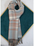 1pc Classic Plaid Scarf, Trendy Boyfriend Scarf, Warm Men Scarf Double-Sided Unisex Gift For Birthday, Autumn/Winter