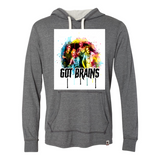 Zombie Got Brains Triblend Hooded Pullover - MapleARTUS