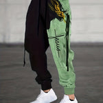 Trendy Street Style Sweatpants - Comfy Two-Tone Joggers with Pockets, Loose Fit for Everyday Wear