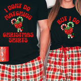 1pc Christmas Pajama Set for Couples, Cotton Knit Fabric, Regular Fit, Crew Neck, Slight Stretch, with Cozy T-Shirt