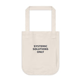 Systemic Solutions Only - Graphic Organic Canvas Tote