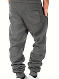 Solid Drawstring Sweatpants Loose Fit Pants Men's Casual Joggers For Men Winter Fall Running Jogging