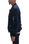 Velour Cinch Sleeve Bomber Jacket - MapleARTUS