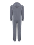 Winter Men's One-piece Thermal Hooded Jumpsuit for Casual Zip Up