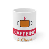 Surviving on caffeine and chaos. - 11oz Ceramic Mug