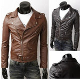 Ninja Stealth Black Mens  Faux Leather Biker Jacket - MapleARTUS