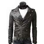 Ninja Stealth Black Mens  Faux Leather Biker Jacket - MapleARTUS