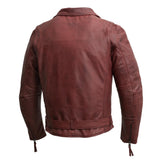 Fillmore - Men's Leather Motorcycle Jacket (Oxblood) - MapleARTUS