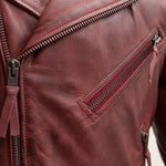Fillmore - Men's Leather Motorcycle Jacket (Oxblood) - MapleARTUS