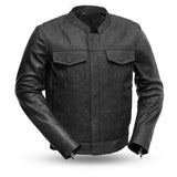 Cutlass Denim / Leather Motorcycle Jacket - MapleARTUS