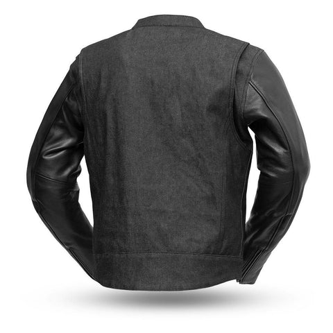 Cutlass Denim / Leather Motorcycle Jacket - MapleARTUS