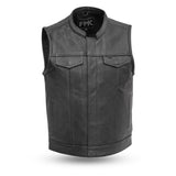 Blaster - Men's Motorcycle Leather Vest - MapleARTUS