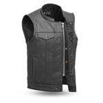 Blaster - Men's Motorcycle Leather Vest - MapleARTUS