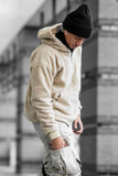 Loose Zipper Polyester Pocket Hoodie