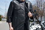 Mesa - Men's Motorcycle Leather Shirt - MapleARTUS