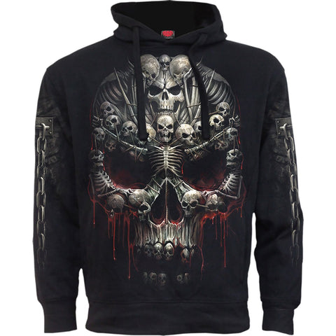 DEATH BONES - Side Pocket Hoody Black - MapleARTUS