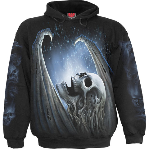 WINGED SKELTON - Hoody Black - MapleARTUS