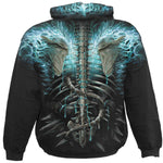 FLAMING SPINE - Allover Hoody Black - MapleARTUS