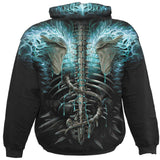 FLAMING SPINE - Allover Hoody Black - MapleARTUS