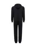 Winter Men's One-piece Thermal Hooded Jumpsuit for Casual Zip Up