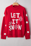 LET IT SNOW Christmas Holiday Sweater