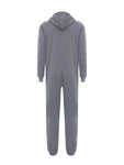 Winter Men's One-piece Thermal Hooded Jumpsuit for Casual Zip Up