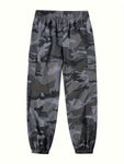 Men's Camouflage Cropped Multi-functional Cargo Pants - Durable, Water-Resistant Fabric - For Hiking, Camping