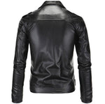 Ninja Stealth Black Mens  Faux Leather Biker Jacket - MapleARTUS