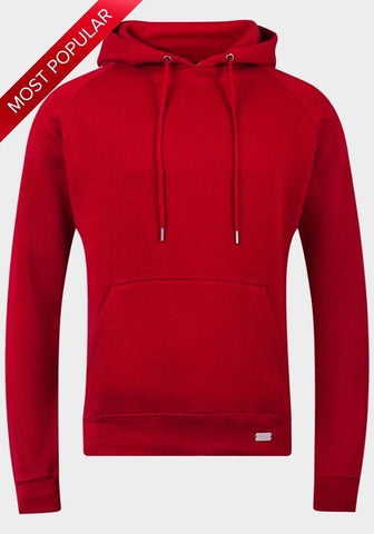 Brave Soul - Mens Red Fleece Lined Pocket Hoodie - MapleARTUS
