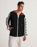 Mens Lightweight Windbreaker Jacket with Hood and Zipper Closure - - MapleARTUS