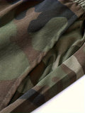 Men's Camouflage Cropped Multi-functional Cargo Pants - Durable, Water-Resistant Fabric - For Hiking, Camping