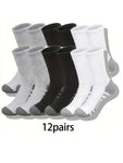 10/20/30 Pairs Breathable And Comfy Men's Crew Socks For Outdoor And Casual Wear, All-Season Unisex Socks - Image #3