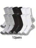 10/20/30 Pairs Breathable And Comfy Men's Crew Socks For Outdoor And Casual Wear, All-Season Unisex Socks - Image #3