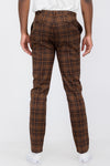 Plaid Slim Fit Trouser Pants - MapleARTUS