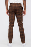 Plaid Slim Fit Trouser Pants - MapleARTUS