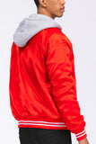 Satin Hooded Varsity Jacket - MapleARTUS
