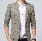Mens Mix Plaid Blazer - MapleARTUS