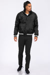 Satin Hooded Varsity Jacket - MapleARTUS