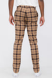 Plaid Slim Fit Trouser Pants SR005
