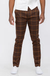 Plaid Slim Fit Trouser Pants - MapleARTUS
