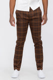 Plaid Slim Fit Trouser Pants - MapleARTUS