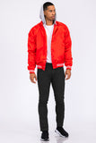 Satin Hooded Varsity Jacket - MapleARTUS