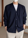 DAZY Men's Solid Button Cardigan Jacket - MapleCo