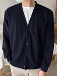 DAZY Men's Solid Button Cardigan Jacket - MapleCo