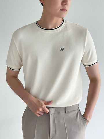 DAZY Men's Summer Letter Embroidery T-Shirt - MapleCo