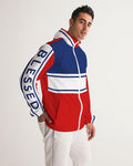 Mens Lightweight Windbreaker Jacket with Hood and Zipper Closure - - MapleARTUS