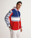Mens Lightweight Windbreaker Jacket with Hood and Zipper Closure - - MapleARTUS
