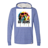 Zombie Got Brains Triblend Hooded Pullover - MapleARTUS